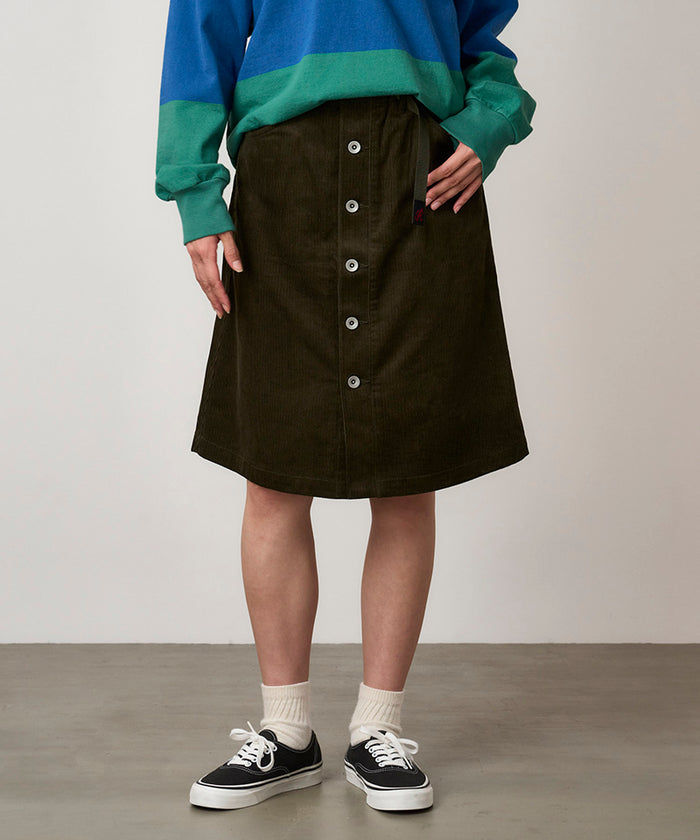 Buttoned Down Midi Skirt
