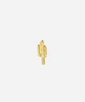 Gold cactus-shaped hat pin on a white background #color_gold