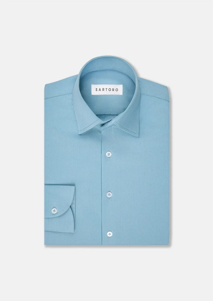 Cool Blue Jacquard Shirt - SARTORO