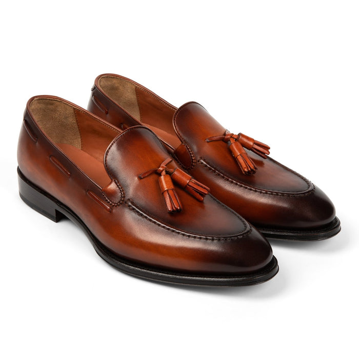 Camden Tassel Loafer // Amber Cognac Tan - SARTORO
