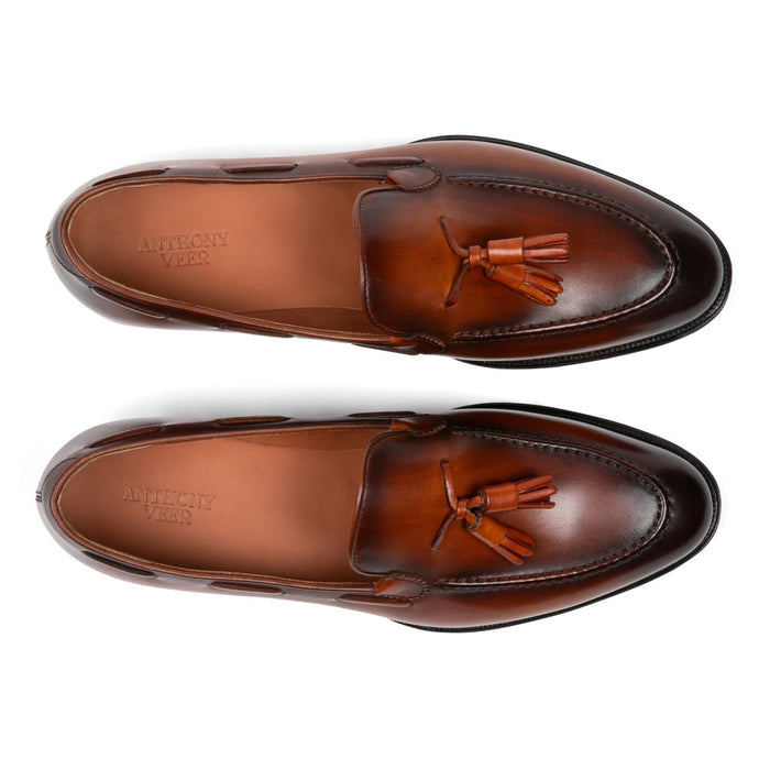 Camden Tassel Loafer // Amber Cognac Tan - SARTORO