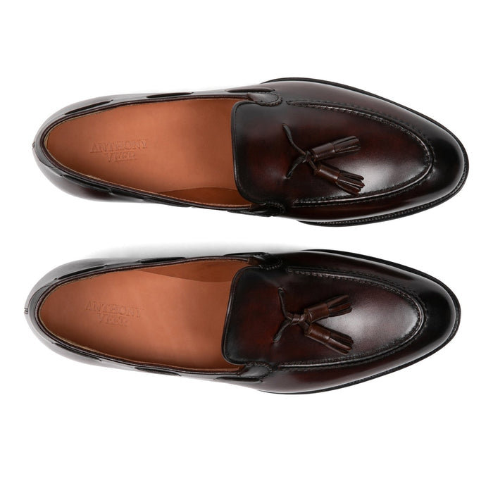 Camden Tassel Loafer // Café Noir Brown - SARTORO