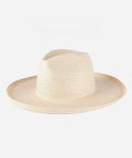A white pencil brim straw hat on a plain background #color_white