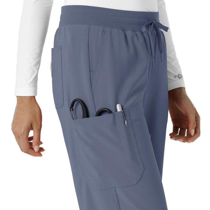 Carhartt Cross-Flex Women's Boot Cut Scrub Pant - Approaching Storm pocket