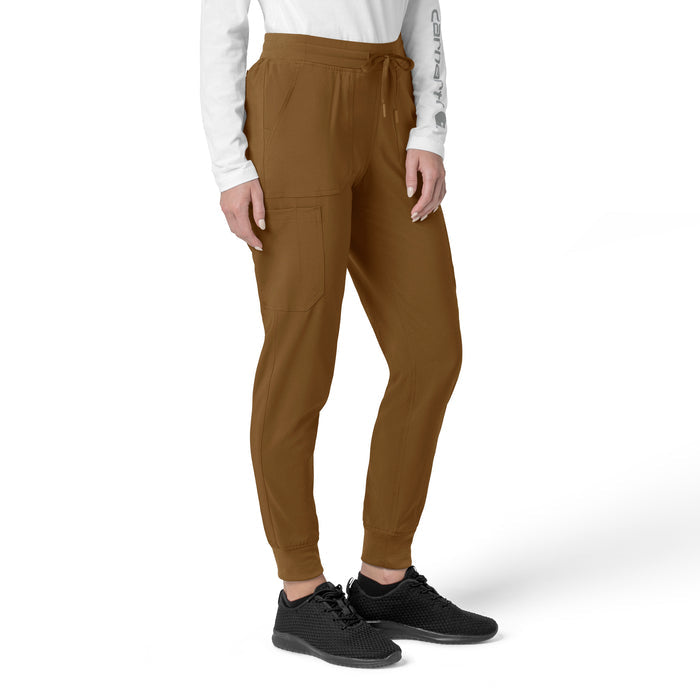 Force Cross-Flex Women's Cargo Jogger Scrub Pant Carhartt Brown side view