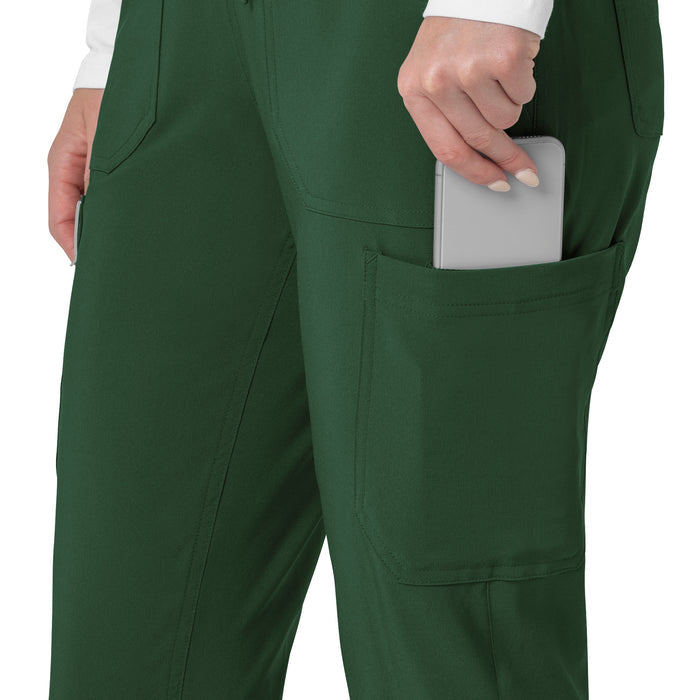 Carhartt Cross-Flex Women's Cargo Jogger Scrub Pant - Douglas Fir pocket