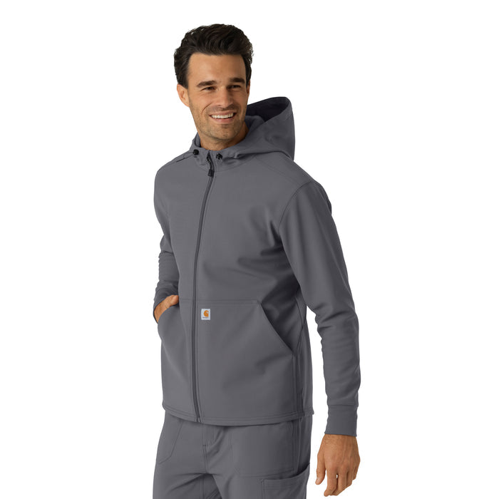 Carhartt Men's Bonded Fleece Hoodie - Pewter side view