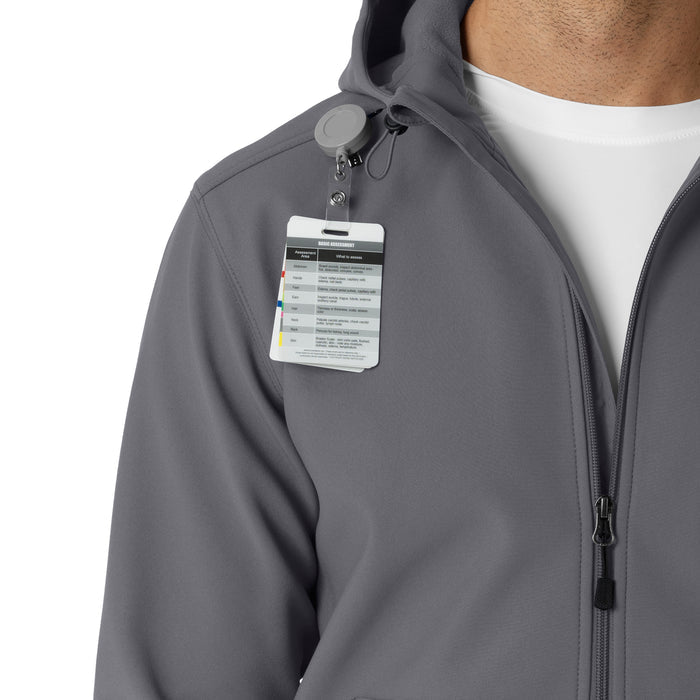 Carhartt Men's Bonded Fleece Hoodie - Pewter badge loop