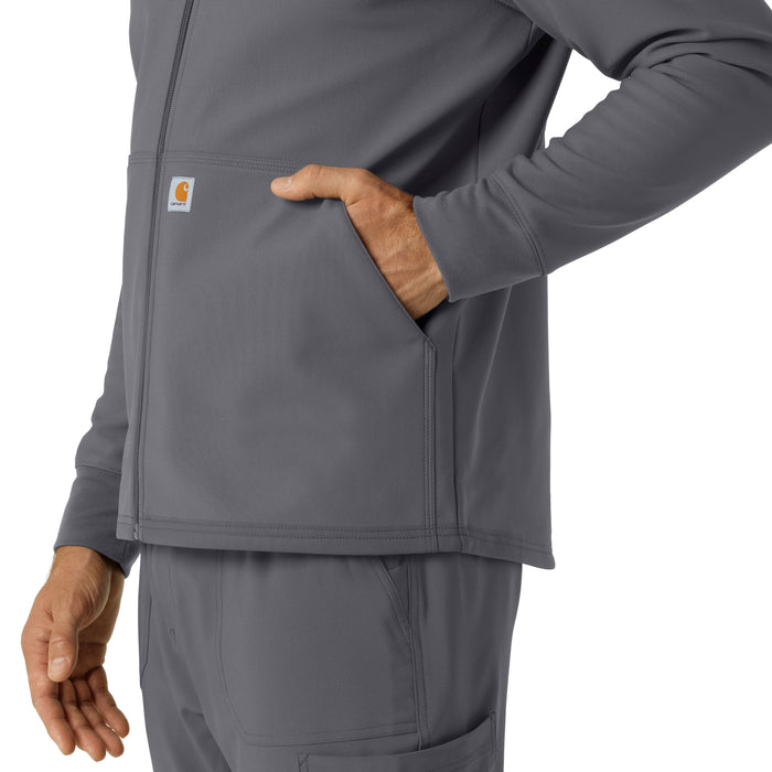 Carhartt Men's Bonded Fleece Hoodie - Pewter left pocket
