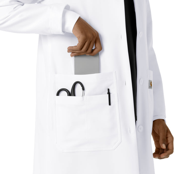 Lab Coats Women's Long Lab Coat White hemline detail