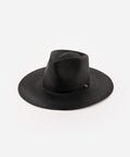 A black straw hat with a hat band on a white background #color_black
