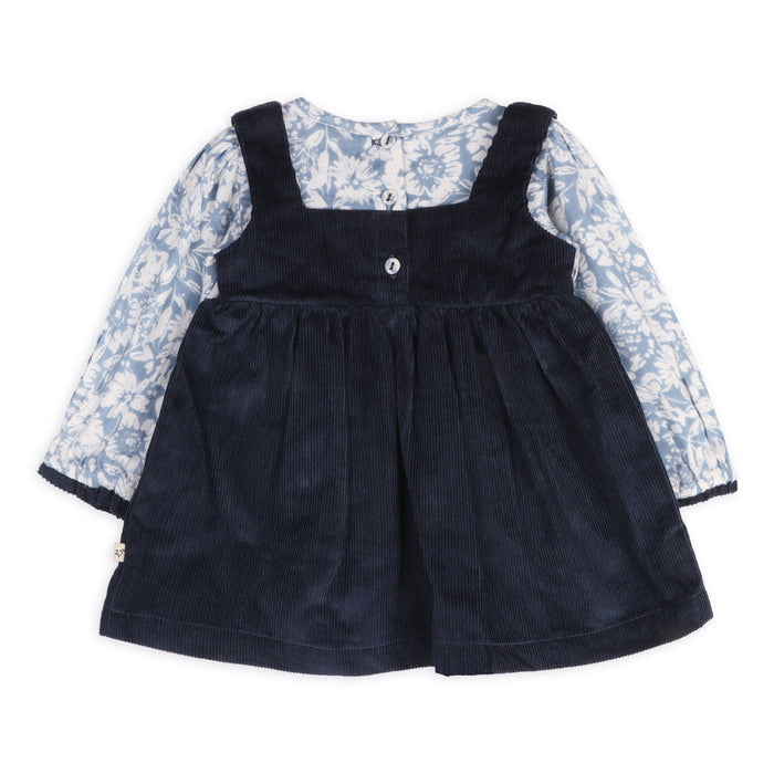Cassis Pinafore Baby Dress & Bloomer Set (Organic Cotton)
