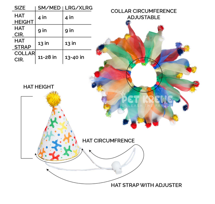 Celebration/Birthday Hat & Collar Set for Cats