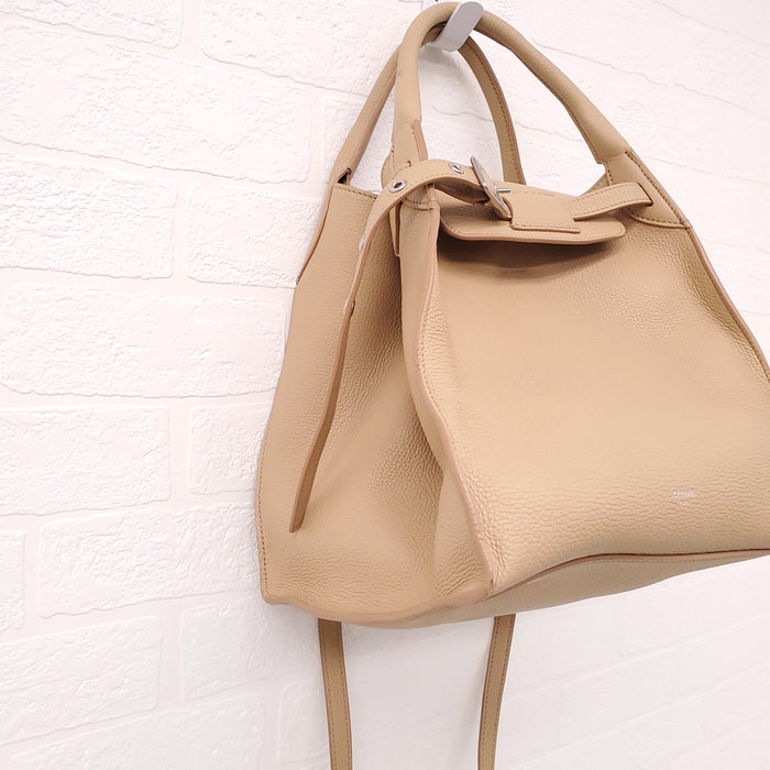 CELINE BEIGE LEATHER SMALL BIG CROSSBODY BAG