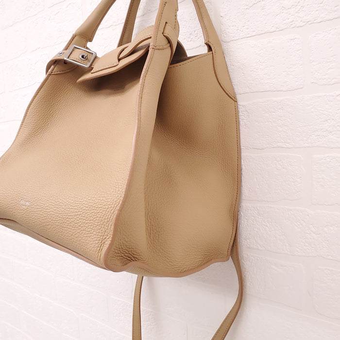 CELINE BEIGE LEATHER SMALL BIG CROSSBODY BAG