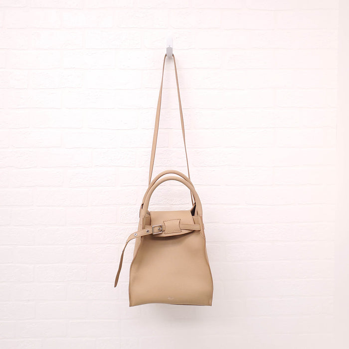 CELINE BEIGE LEATHER SMALL BIG CROSSBODY BAG