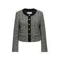 CELINE SALT AND PEPPER TWEED JACKET - SIZE 38