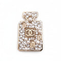 CHANEL GOLD PLATED PERFUME BOTTLE BROOCH