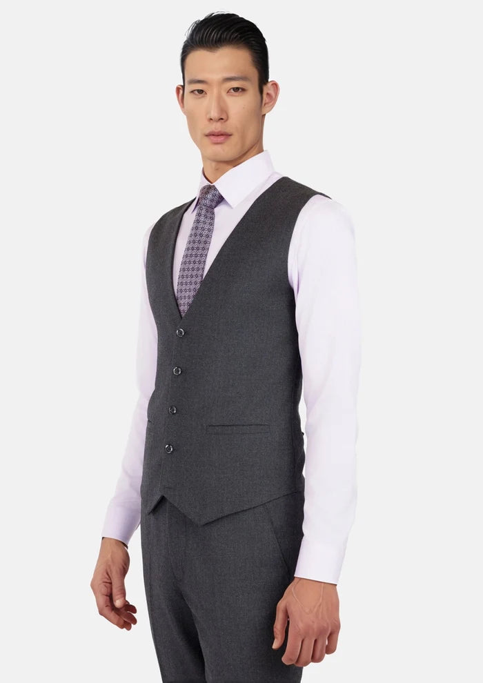 Charcoal Flannel Vest - SARTORO