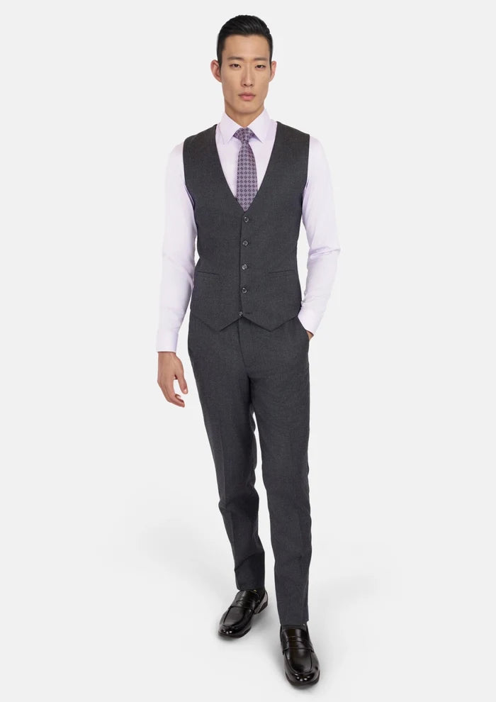 Charcoal Flannel Vest - SARTORO