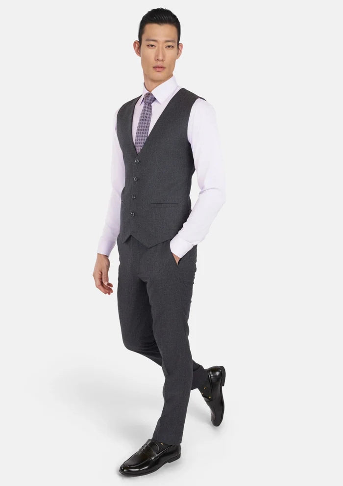 Charcoal Flannel Vest - SARTORO