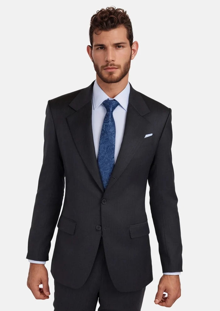Charcoal Grey Performance Stretch Suit - SARTORO