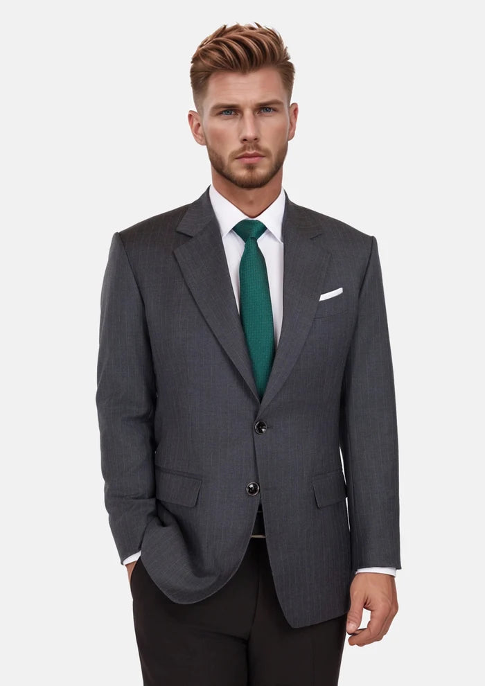 Charcoal Pinstripe Astor Jacket - SARTORO