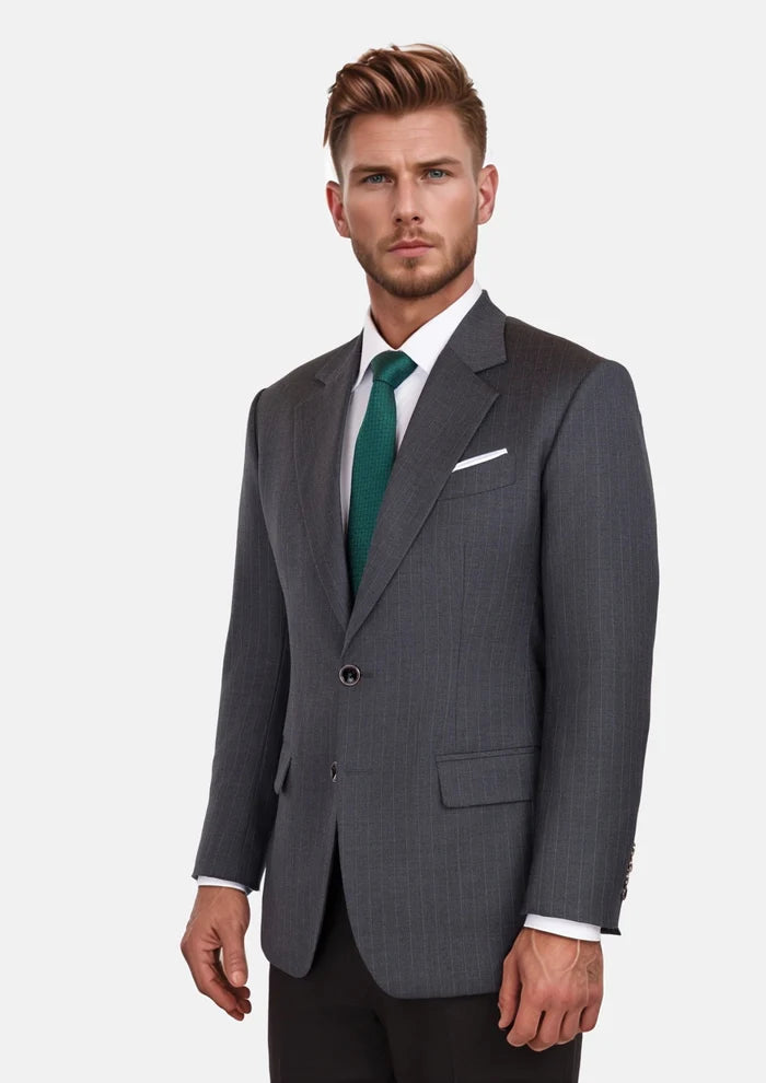 Charcoal Pinstripe Astor Jacket - SARTORO