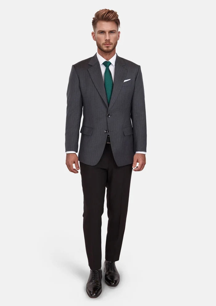 Charcoal Pinstripe Astor Jacket - SARTORO