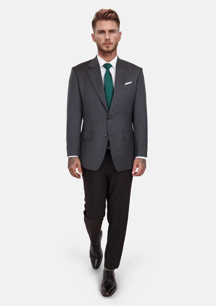 Charcoal Pinstripe Astor Jacket - SARTORO