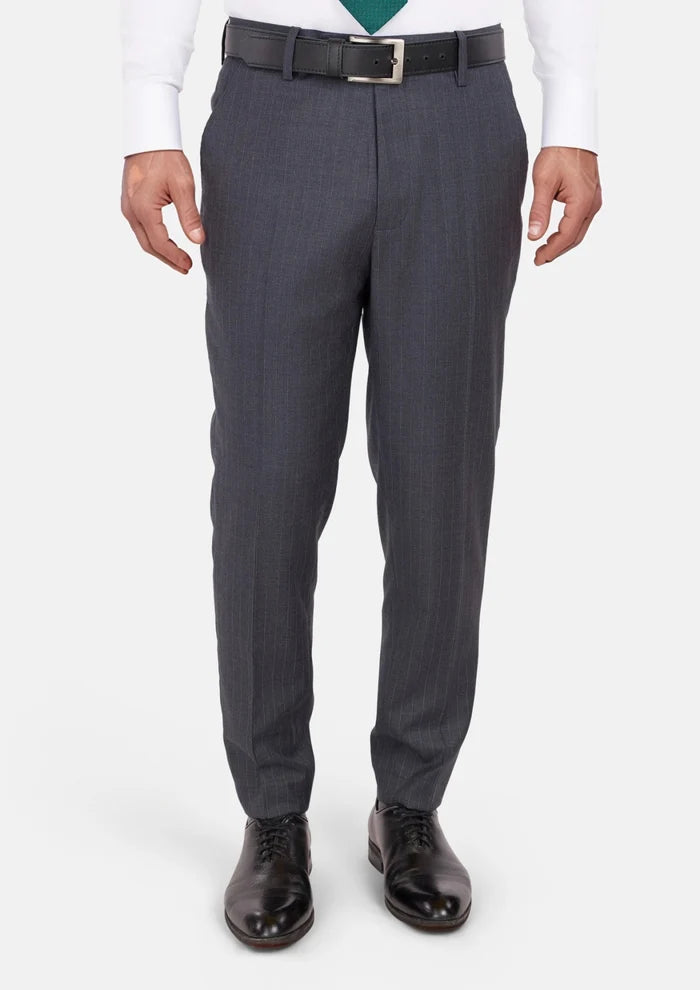 Charcoal Pinstripe Pants - SARTORO