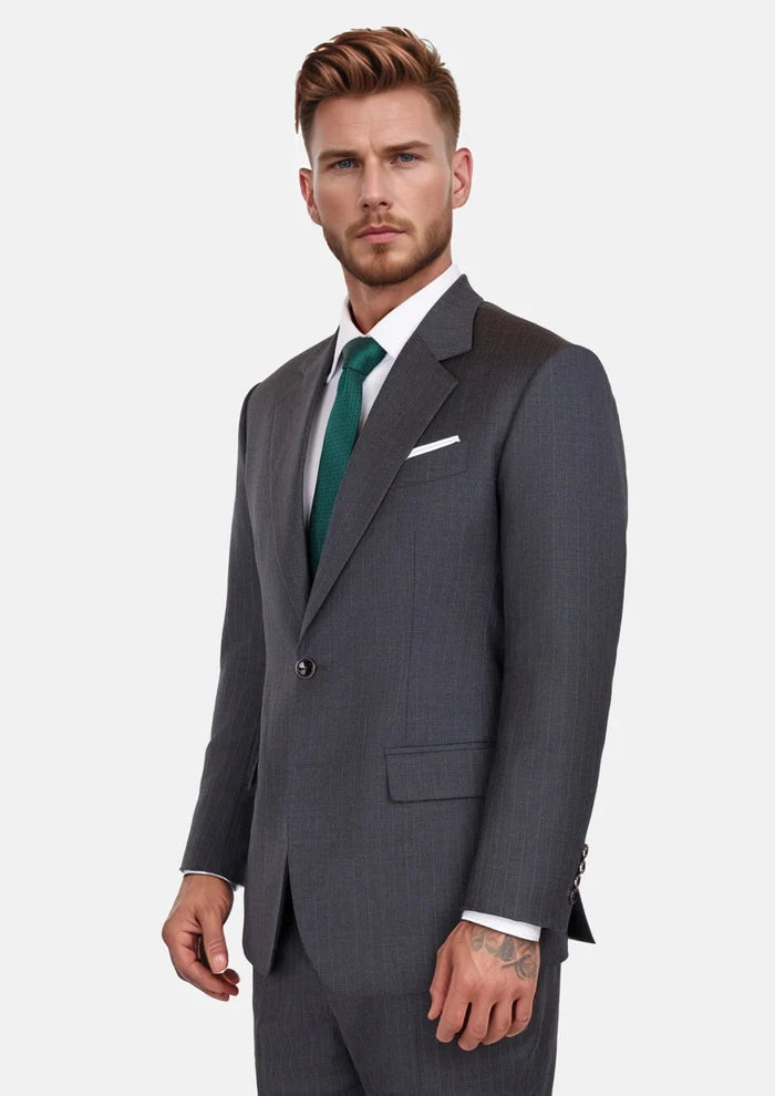 Charcoal Pinstripe Astor Suit - SARTORO