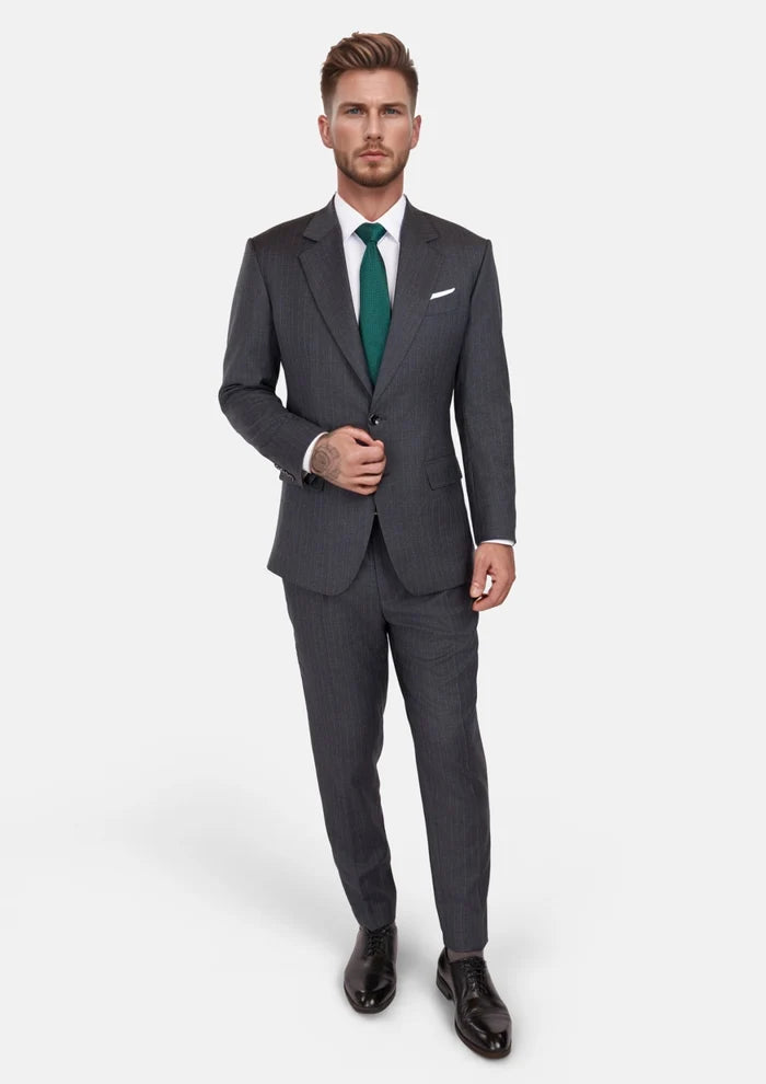 Charcoal Pinstripe Astor Suit - SARTORO