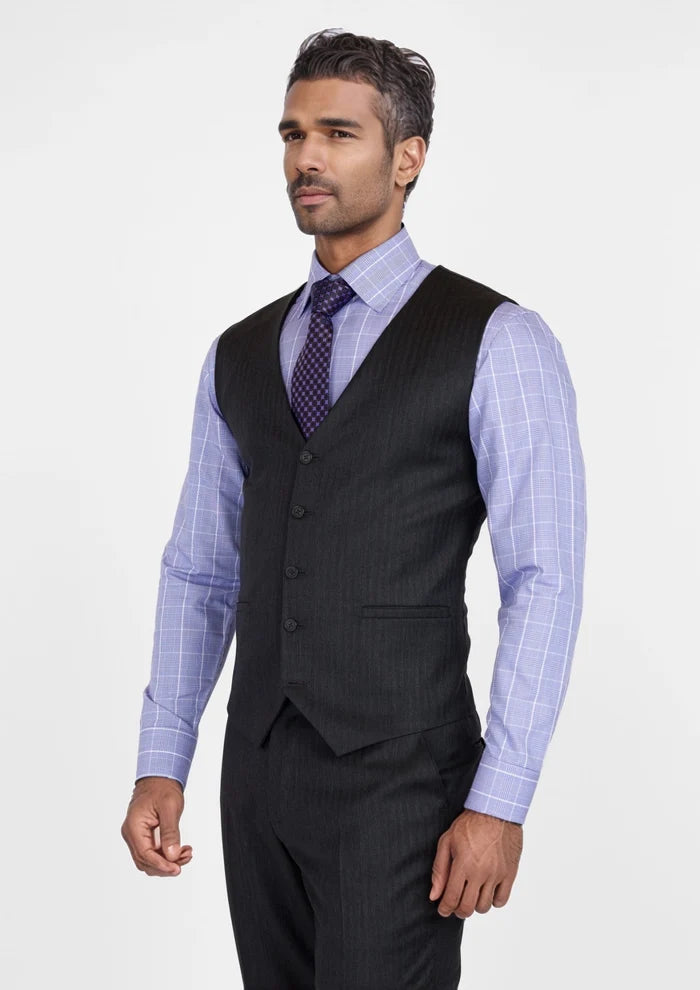 Charcoal Smoke Vest - SARTORO