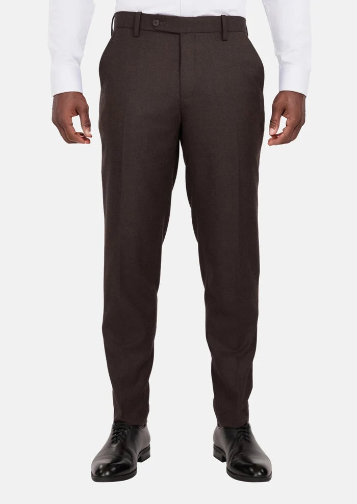 Chocolate Brown Flannel Pants - SARTORO