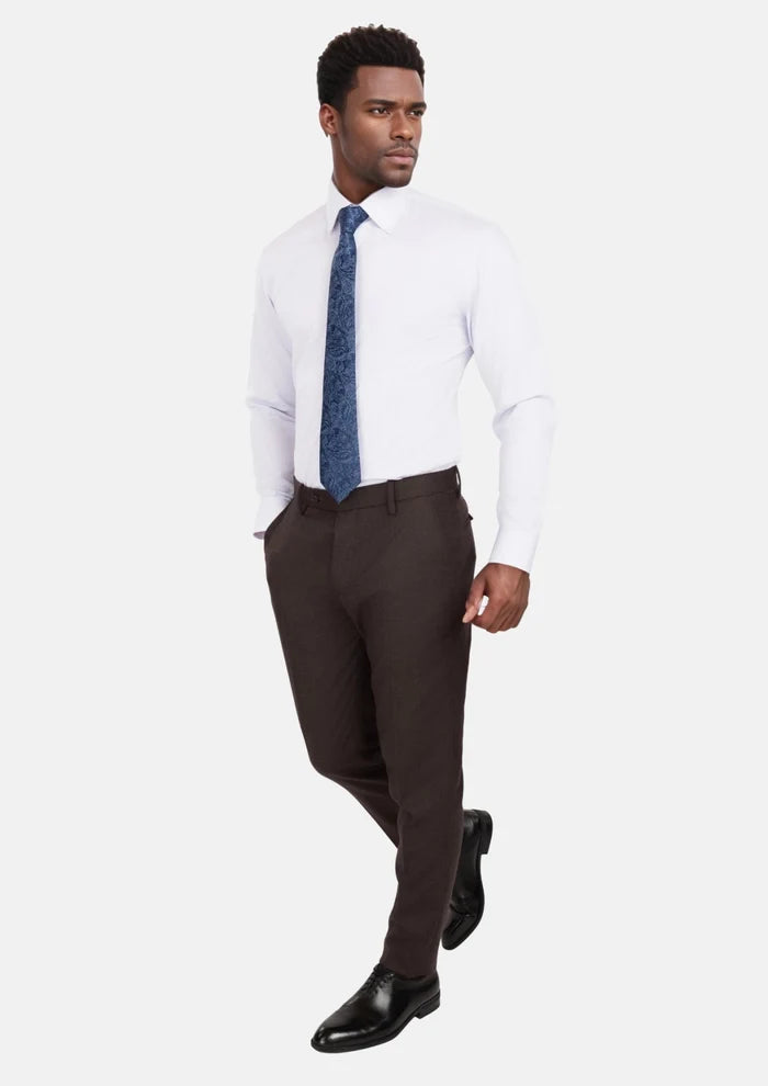 Chocolate Brown Flannel Pants - SARTORO