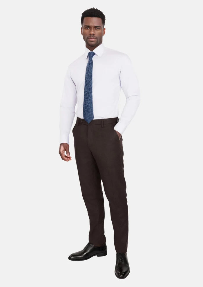 Chocolate Brown Flannel Pants - SARTORO