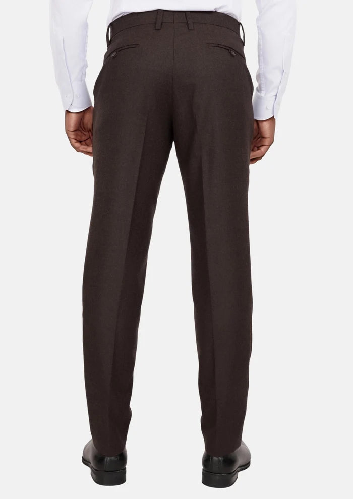 Chocolate Brown Flannel Pants - SARTORO