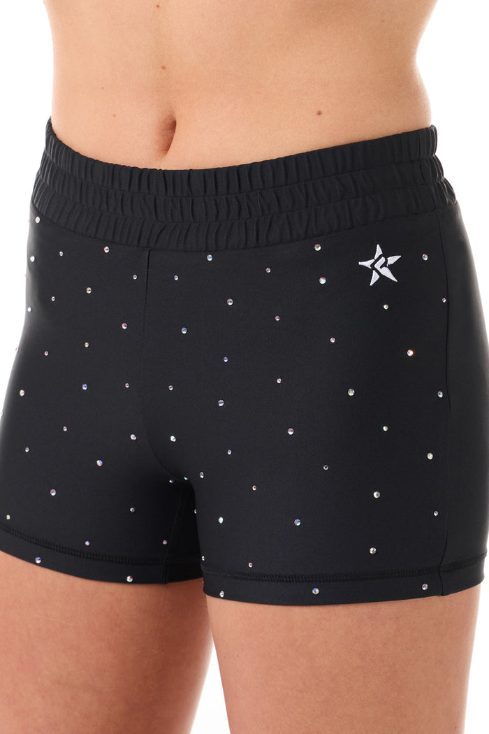 Cinched Compression Short in Black