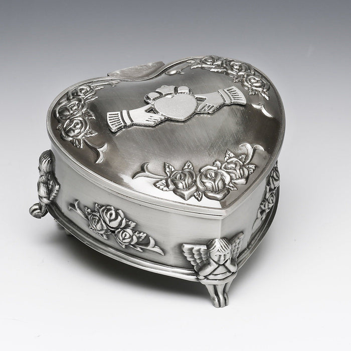 Claddagh Heart Shaped Jewelry Box
