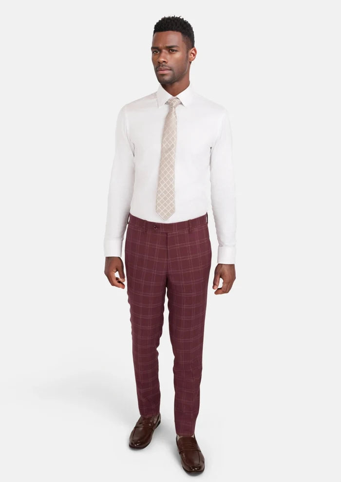 Claret Red Pants - SARTORO