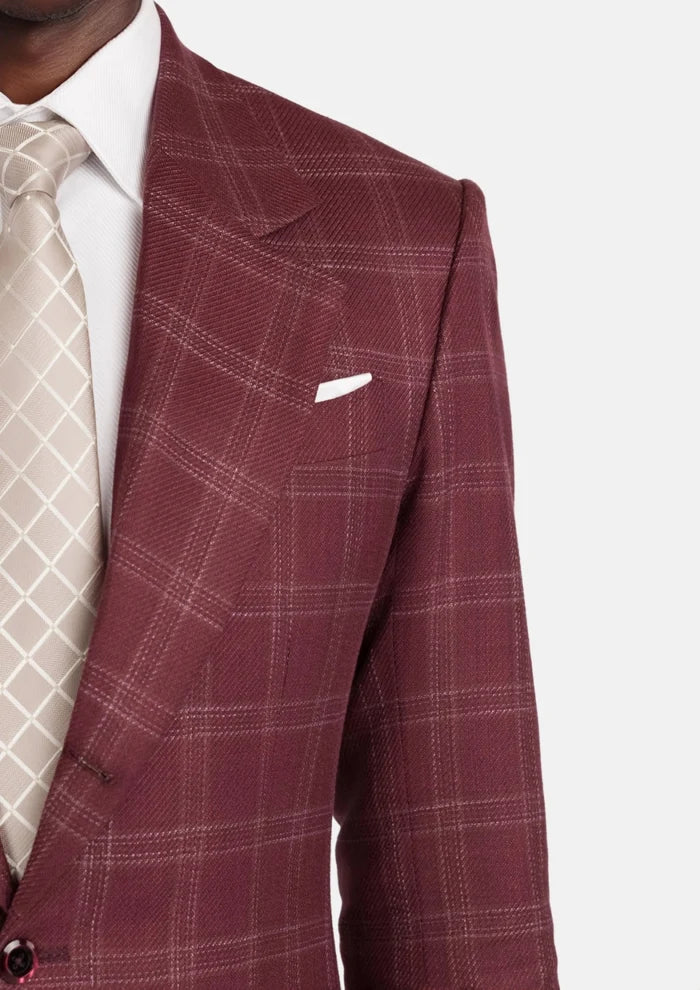 Claret Red Thompson Suit - SARTORO