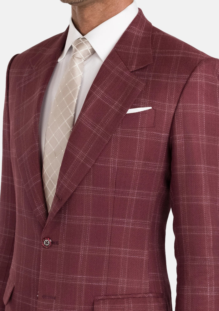 Claret Red Thompson Suit - SARTORO
