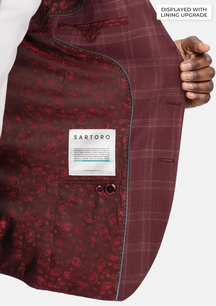 Claret Red Thompson Suit - SARTORO