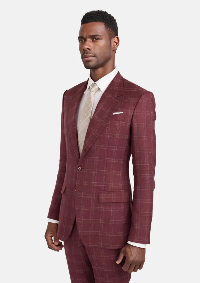 Claret Red Thompson Suit - SARTORO