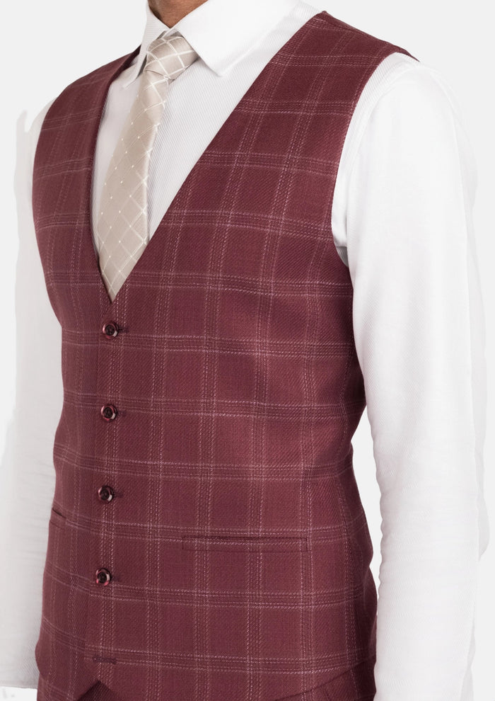 Claret Red Vest - SARTORO
