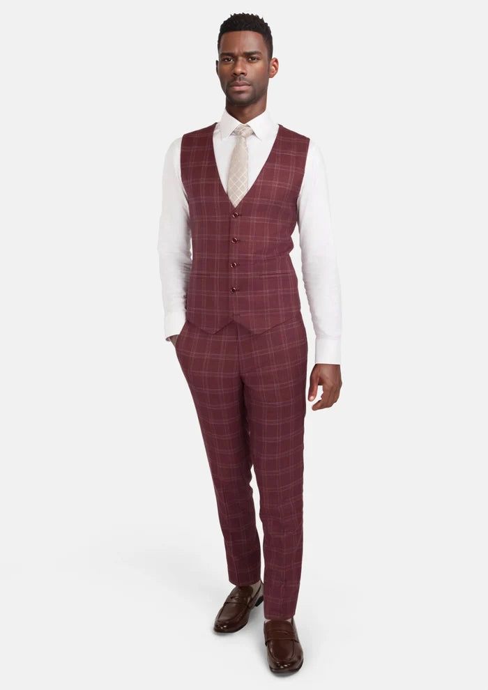 Claret Red Vest - SARTORO