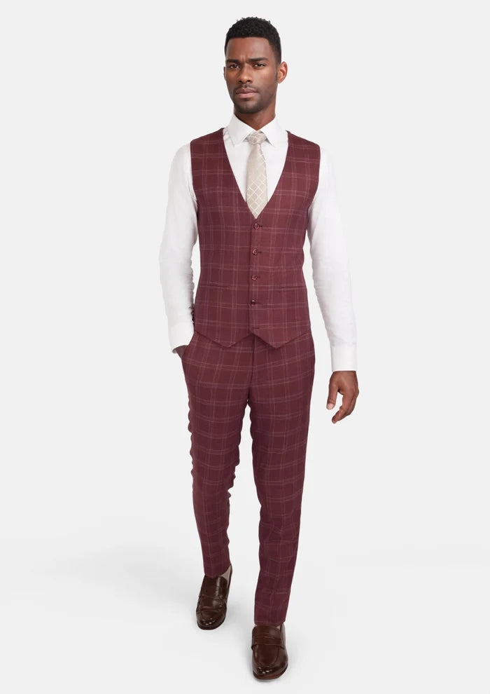 Claret Red Vest - SARTORO