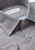 Clay Grey Dobby Dot Shirt