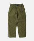 Olive Gramicci Cliff Pants with a belt against a light-tone background.